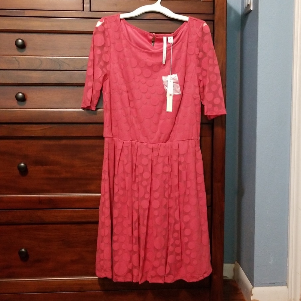 Pink knit dress